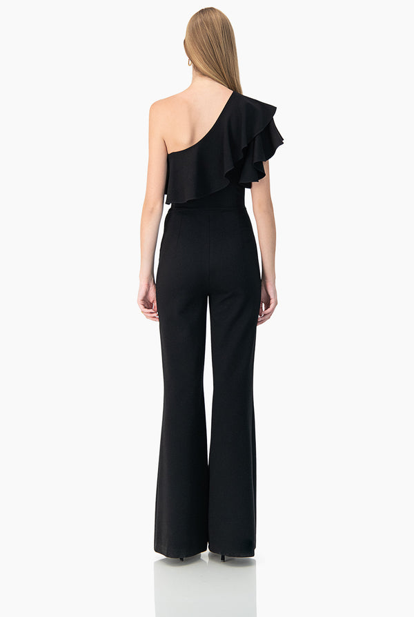 Jumpsuit semi acampanado de un hombro