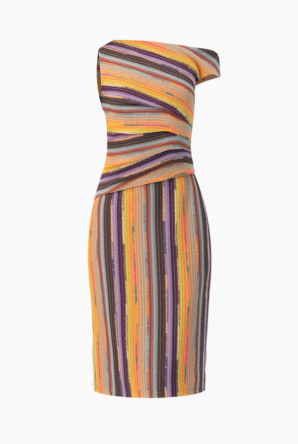 Vestido midi tejido escote en V