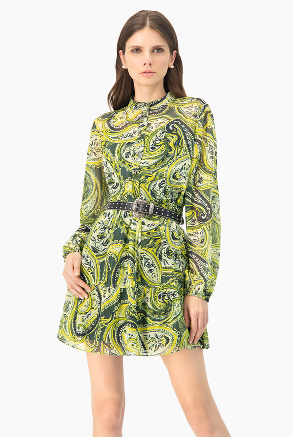 Vestido Verde Estampado Paisley
