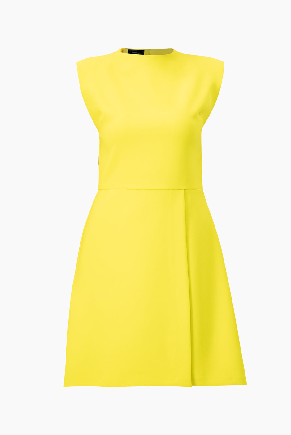 Vestido corto verde línea A sin mangas