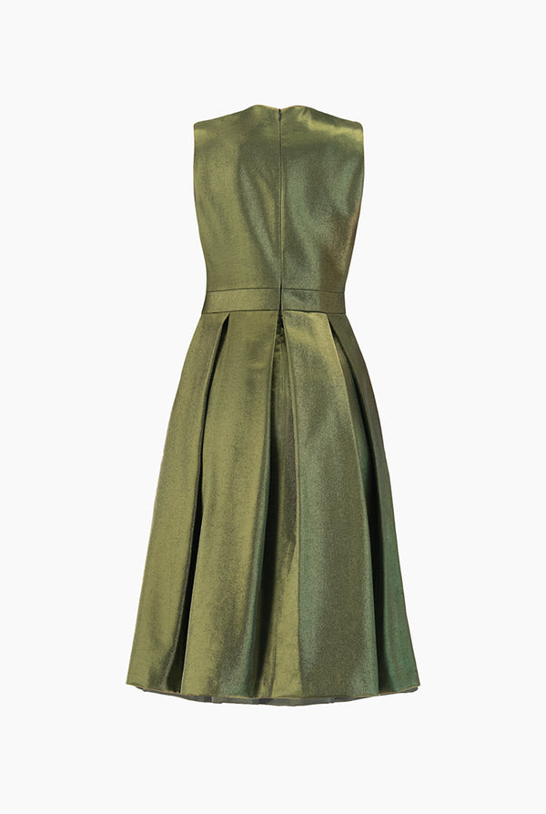 Vestido Línea A Verde Olivo
