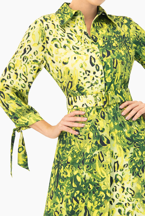 Vestido Camisero Maxi Estampado