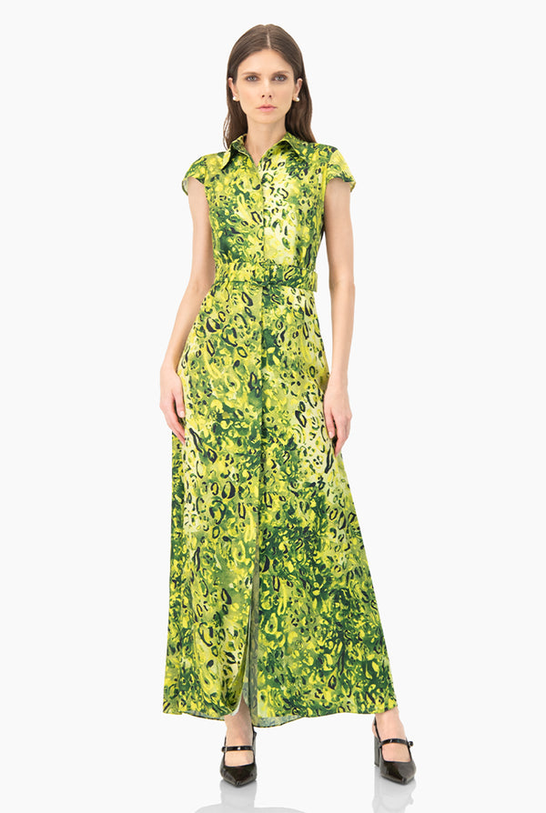 Vestido Maxi Estampado Verde
