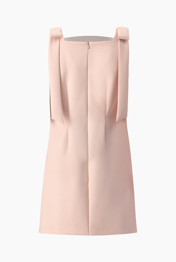 Vestido corto con cintas