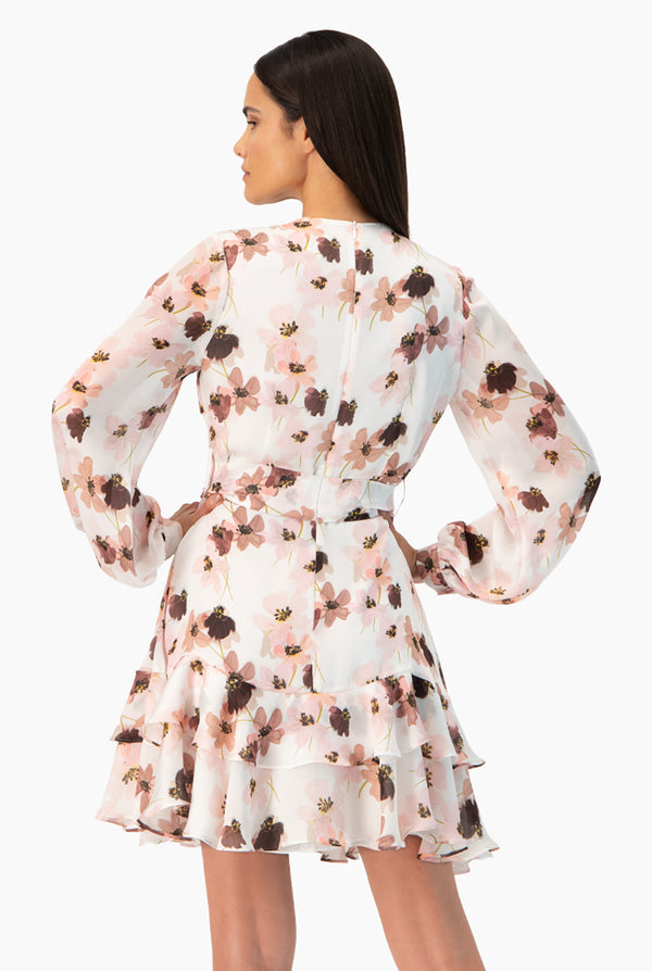 Vestido corto estampado floral