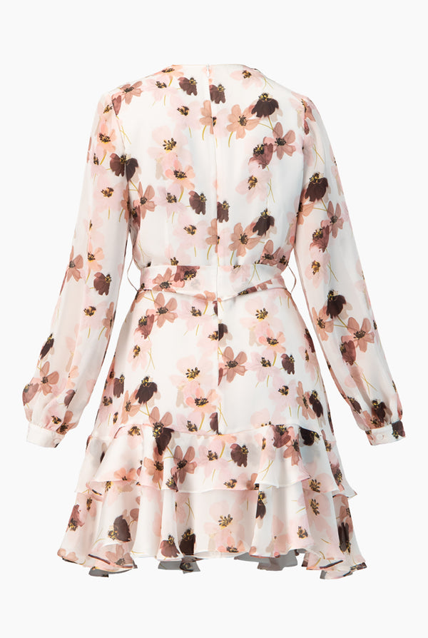 Vestido corto estampado floral