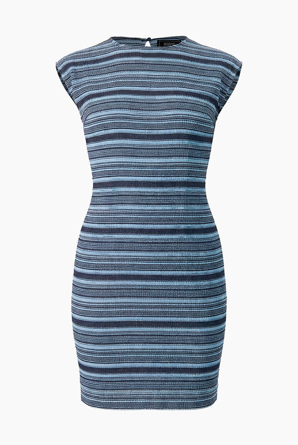 Vestido tejido corto cuello redondo