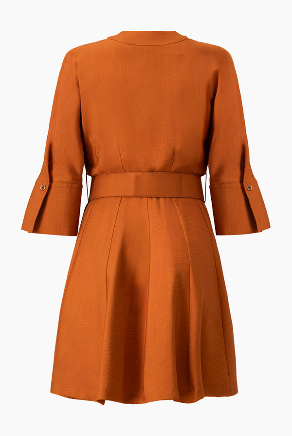 Vestido linea A con cinturon