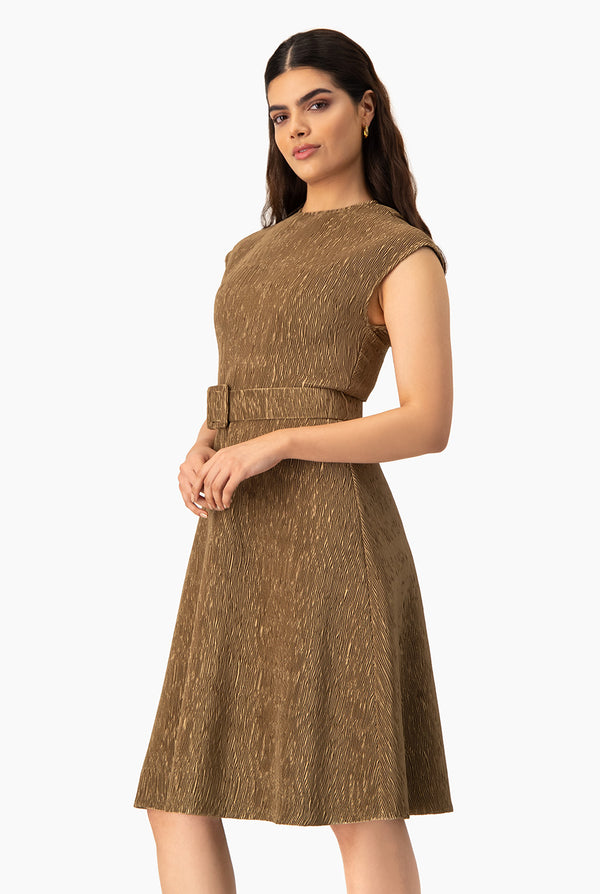 Vestido midi plisado
