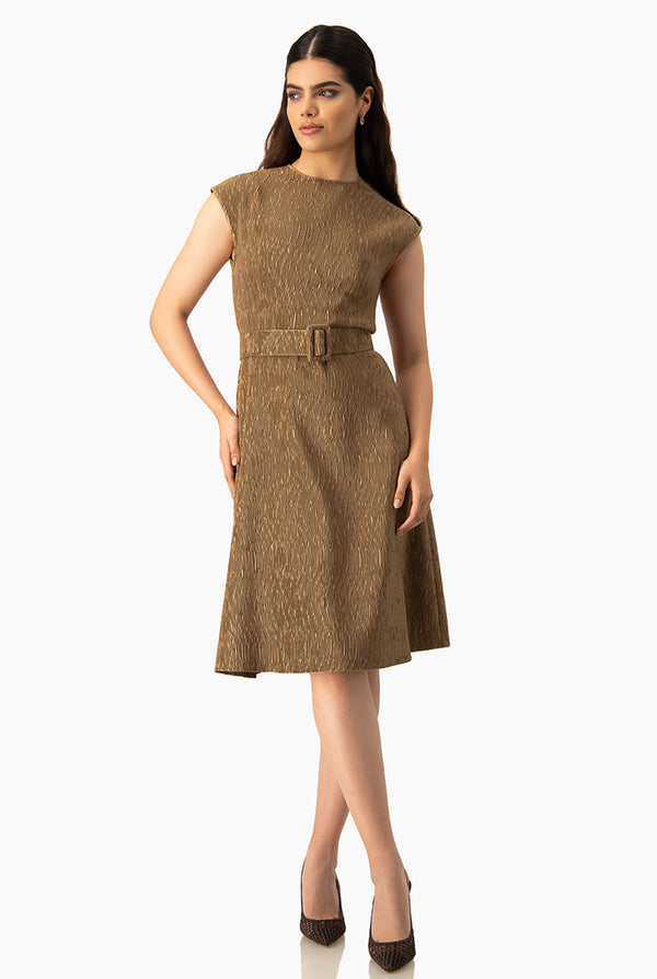Vestido midi plisado