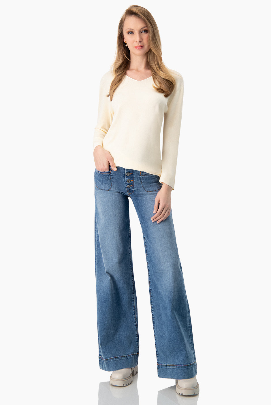 Suéter Punto V-Neck