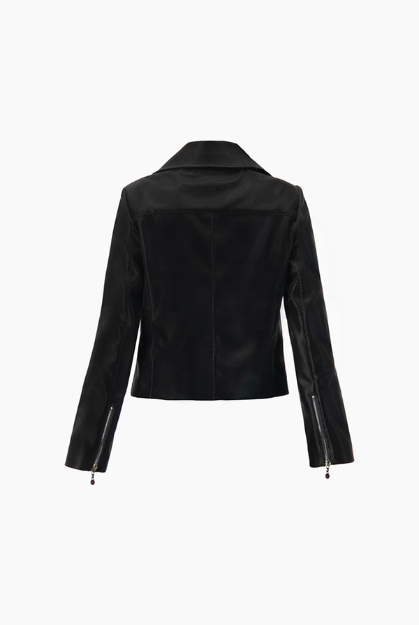 Chamarra Biker Negra Corta Ivonne