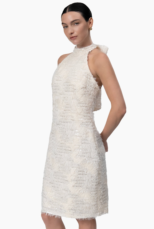 Vestido corto de cuello halter