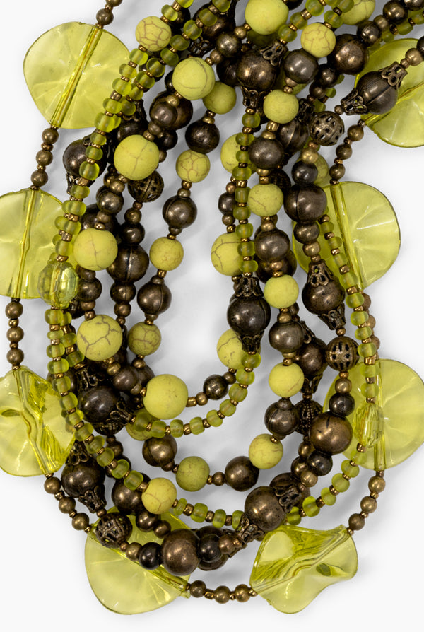 Collar Cascada Twist Verde