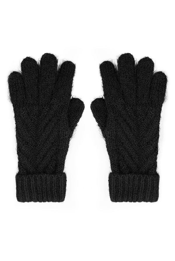 Guantes Black Knit Trenzado