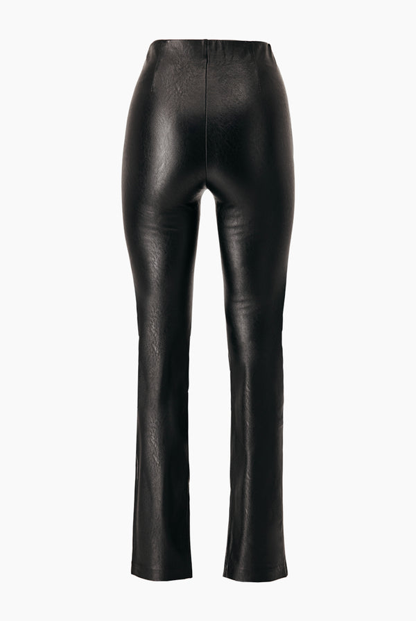 Pantalón PU High-Waste Negro