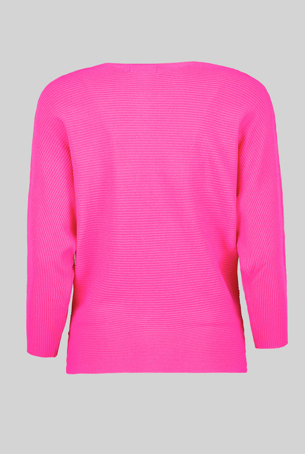Blusa canale manga 3/4  kimono Fucsia