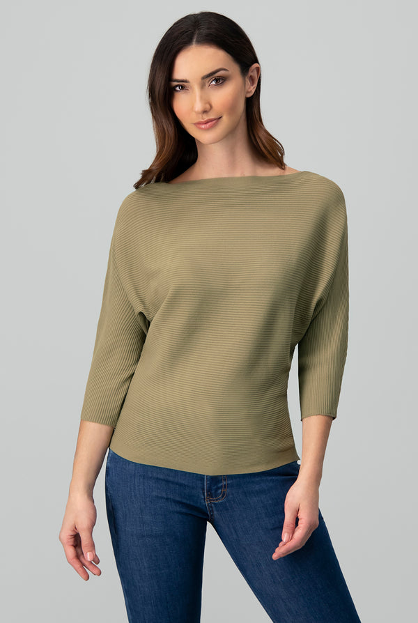 Blusa canale manga 3/4  kimono Verde
