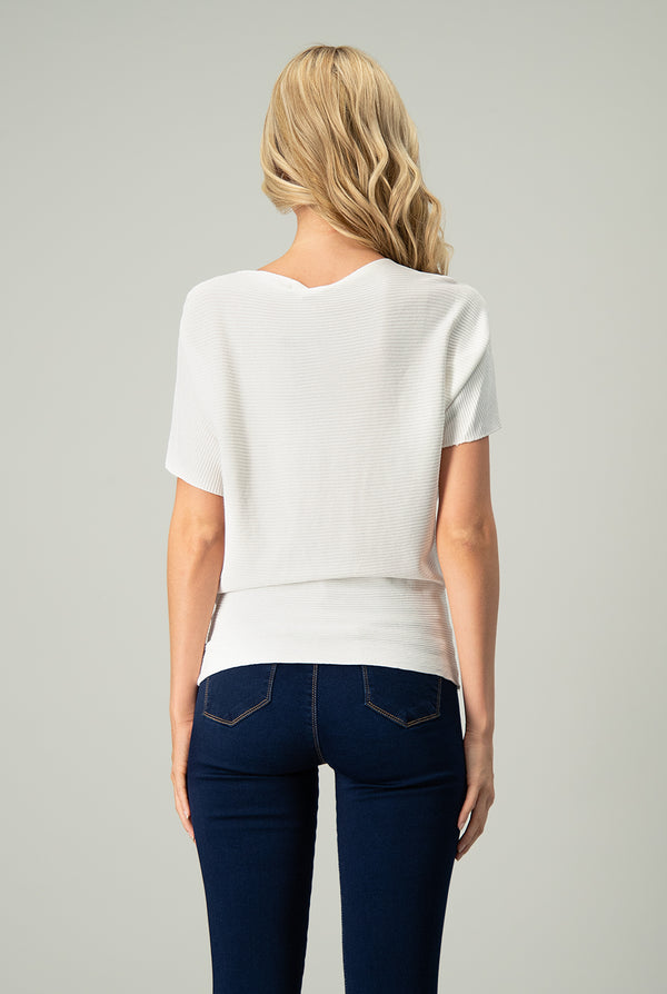 Blusa básica manga corta Blanco