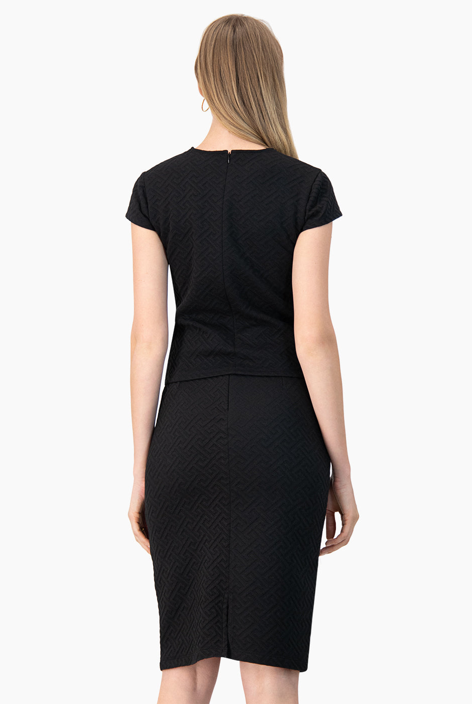 Blusa recta de manga tipo cap