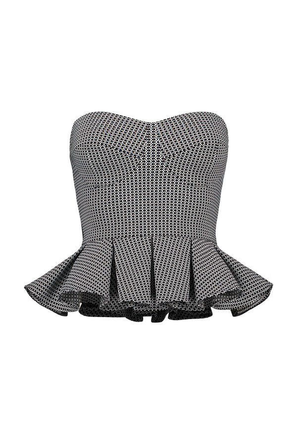 Crop top tipo bustier