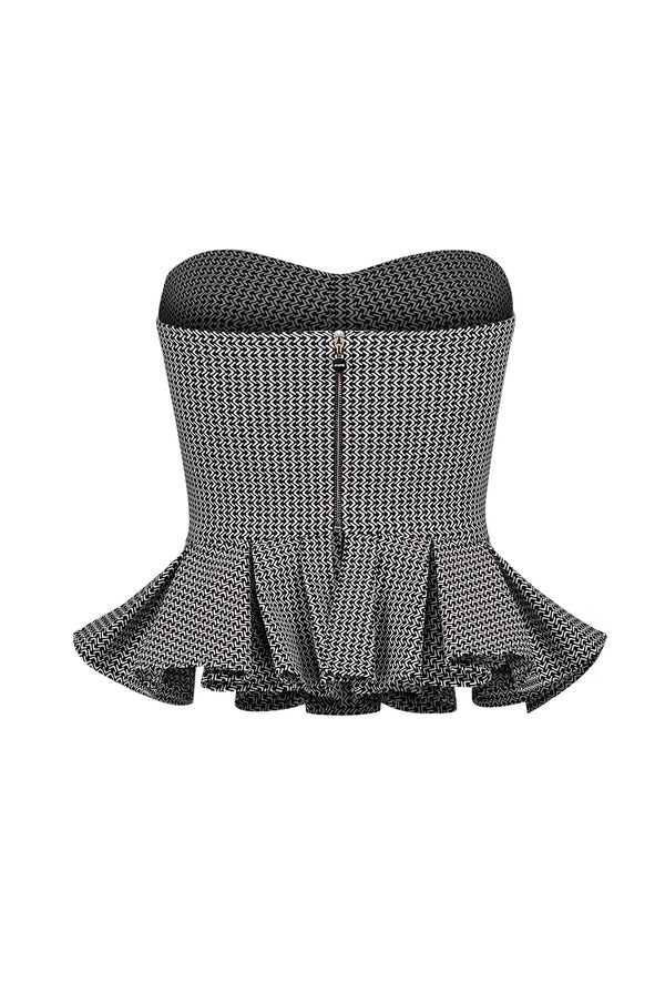 Crop top tipo bustier