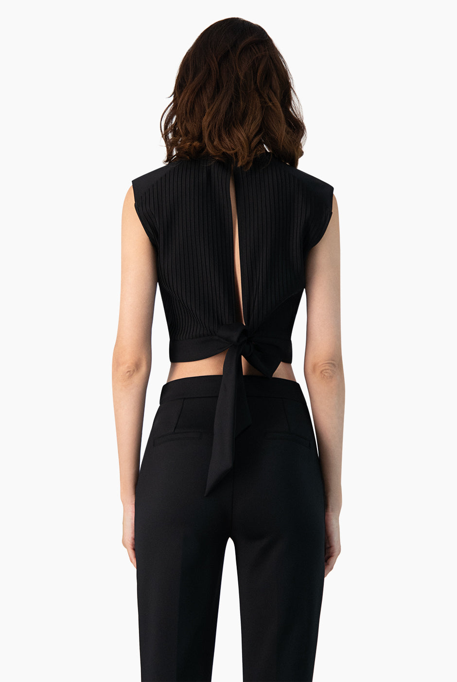 Blusa recta con abertura en espalda