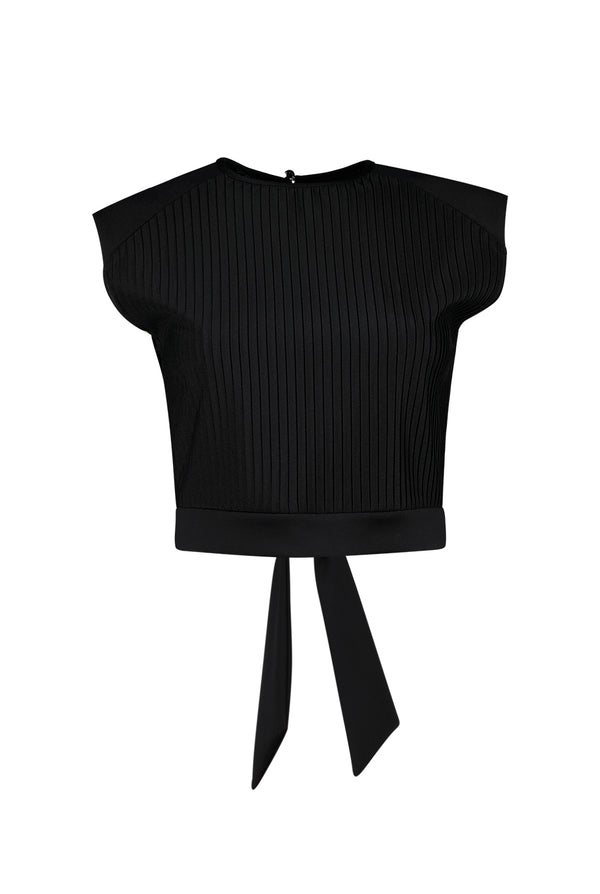 Blusa recta con abertura en espalda