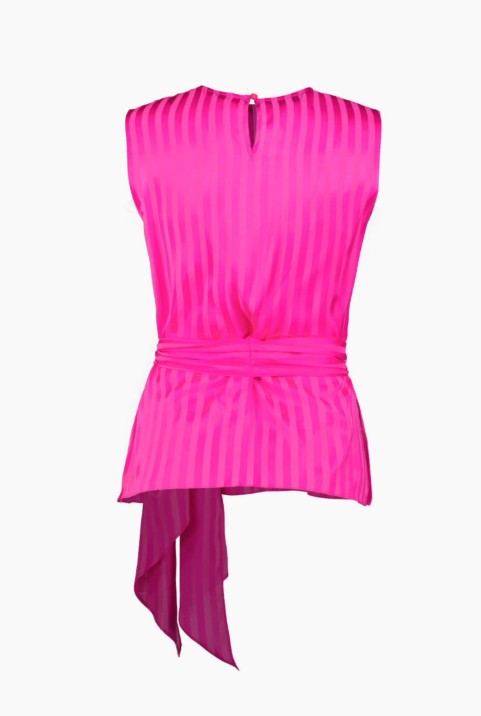 Blusa sin mangas con amarre en cintura