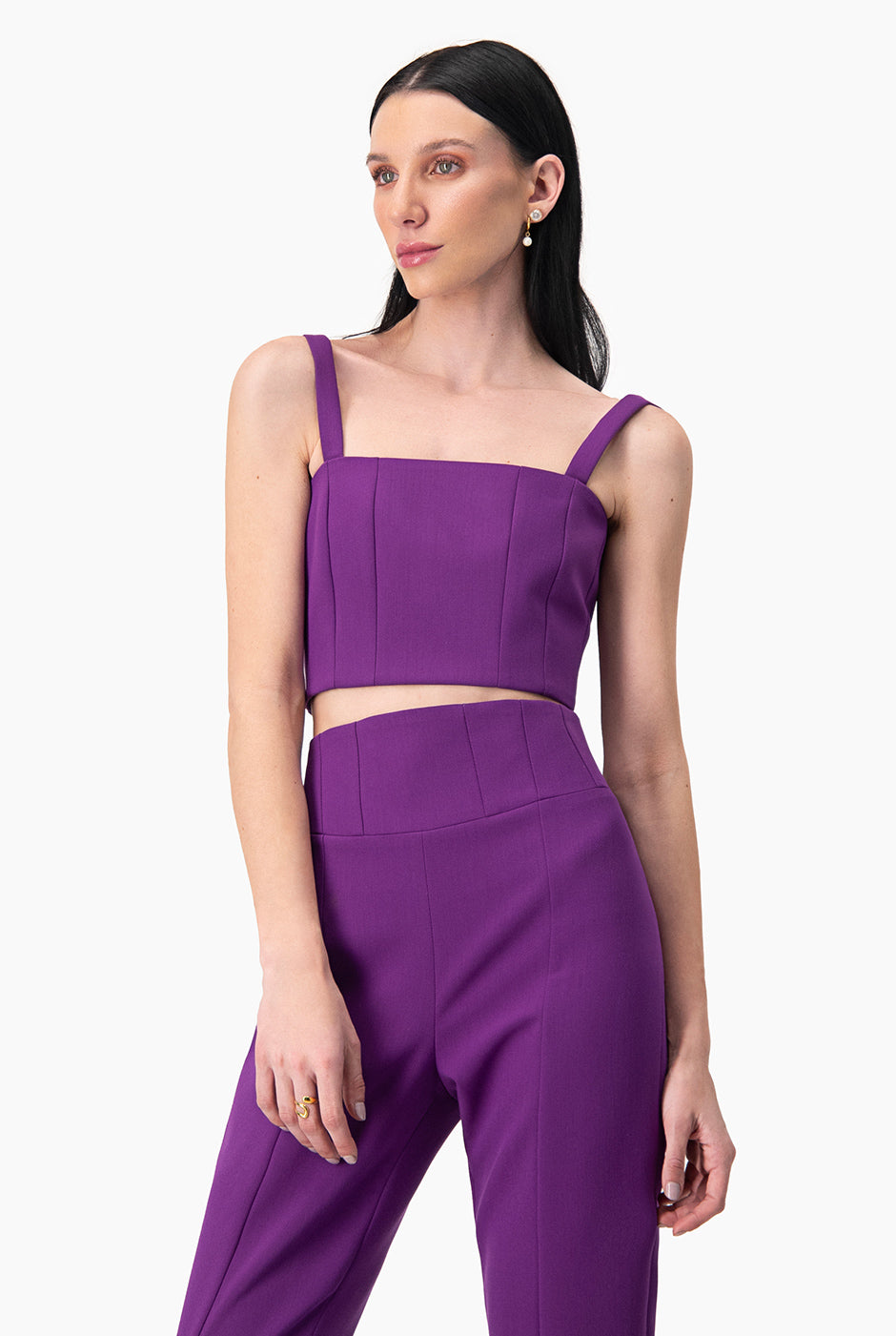 Crop morado de tirantes