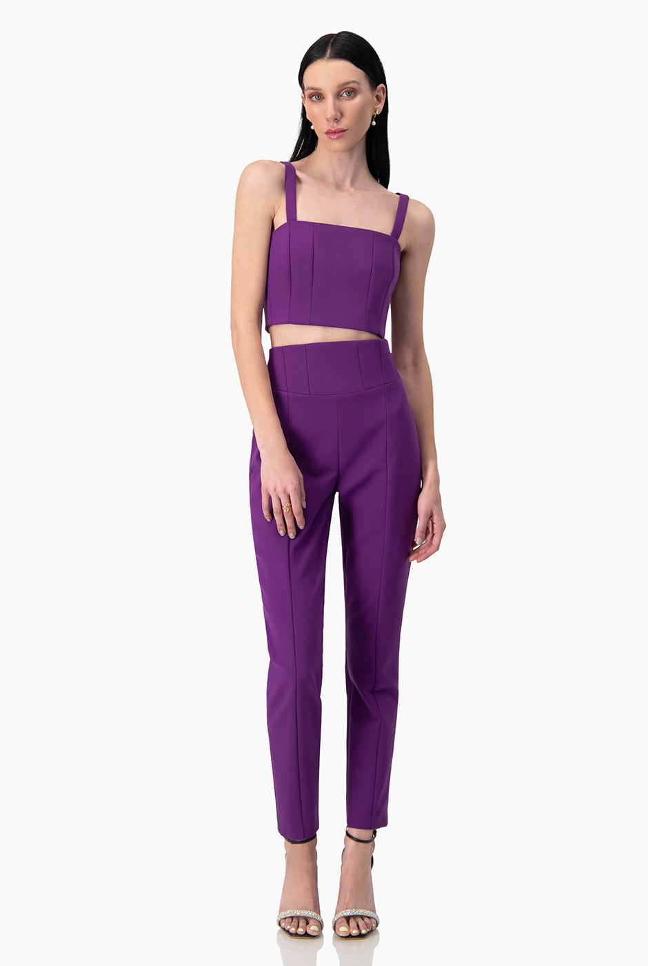 Crop morado de tirantes