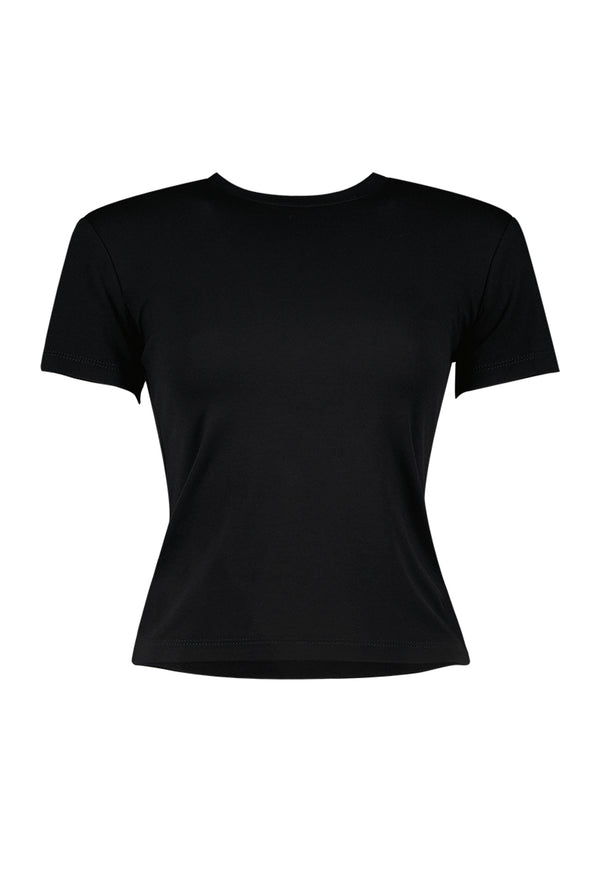 Playera Negra Casual Manga Corta