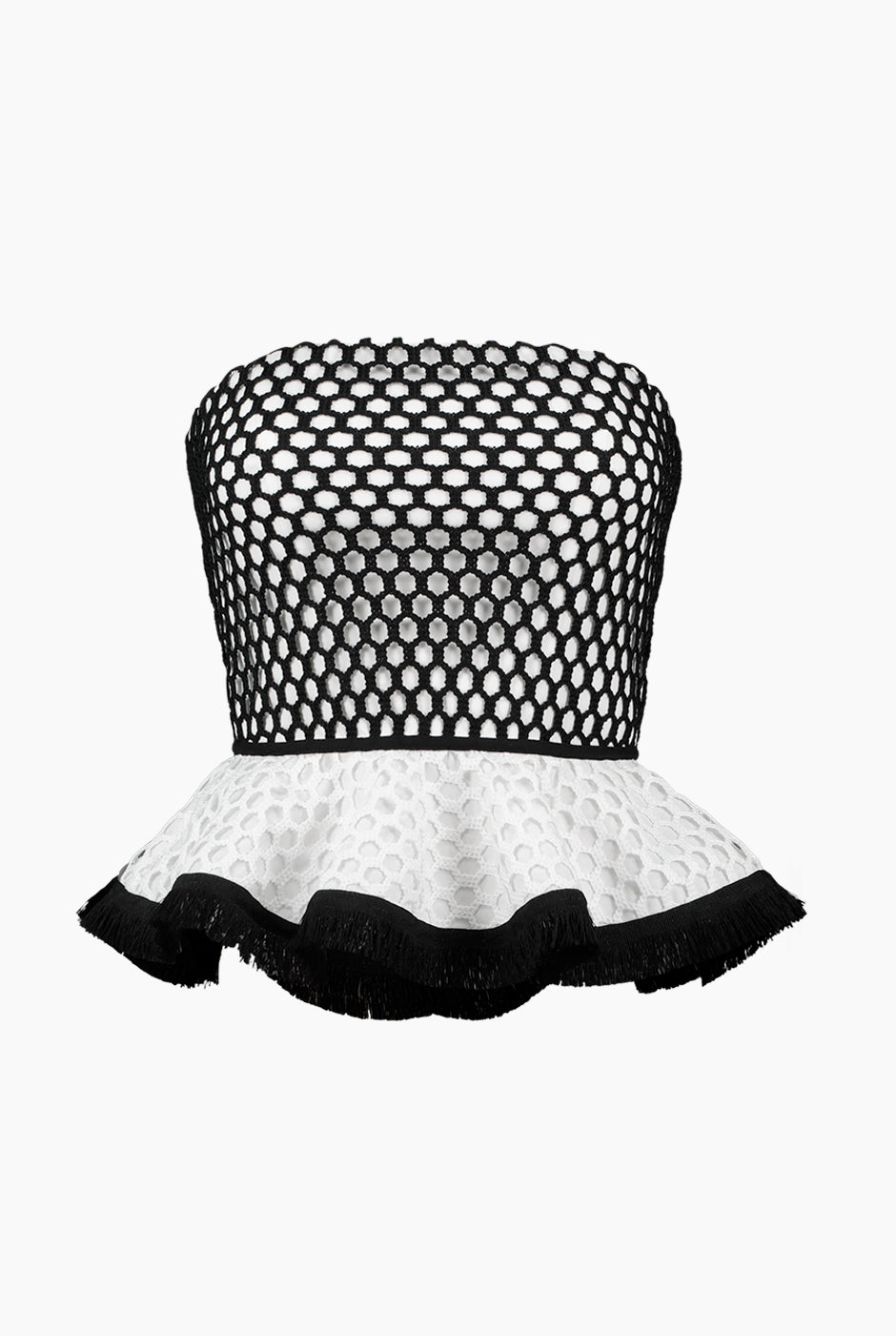 Blusa tipo bustier de tela red
