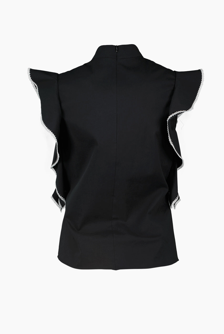 Blusa recta sin mangas y cuello redondo