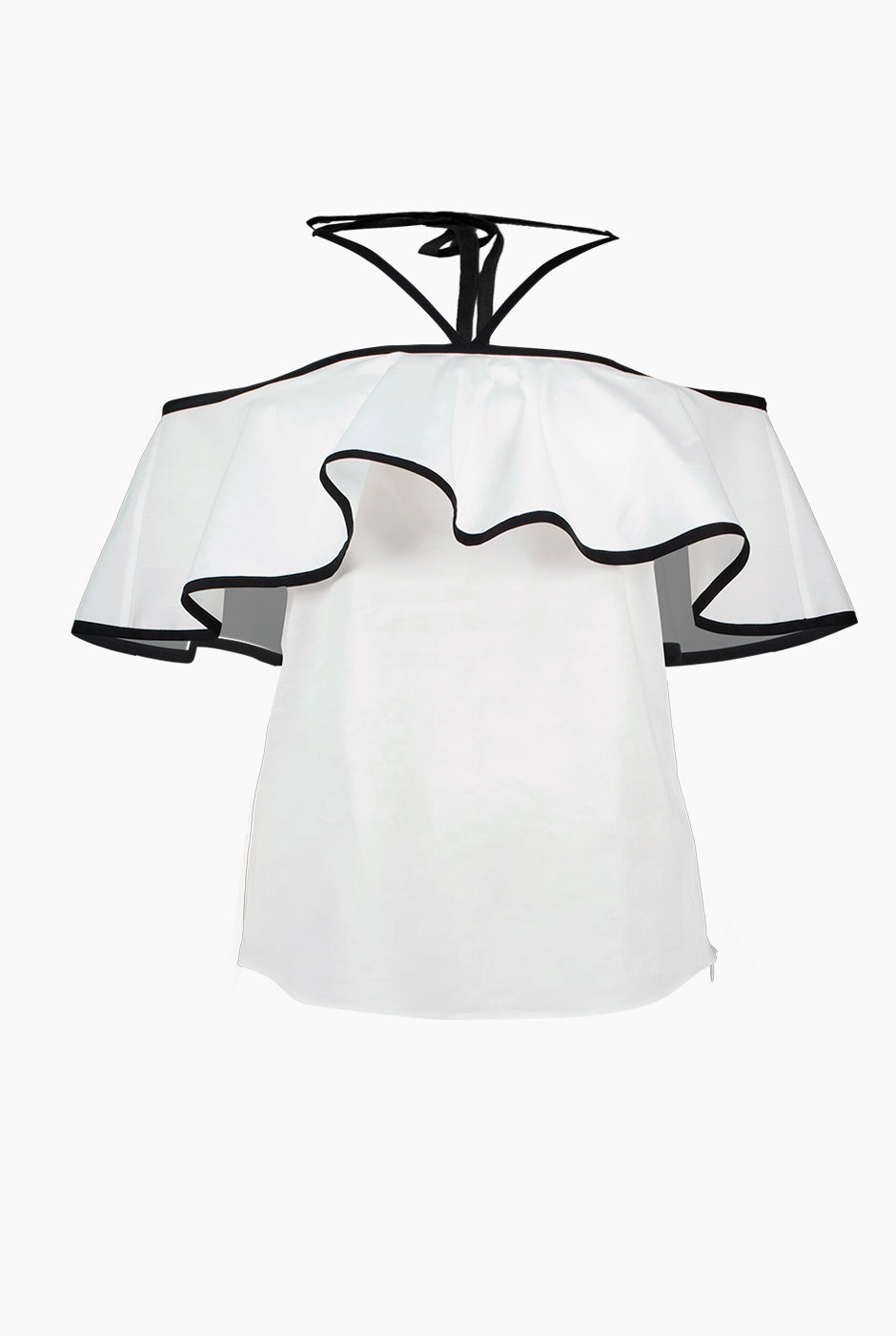 Blusa recta con escote bardot