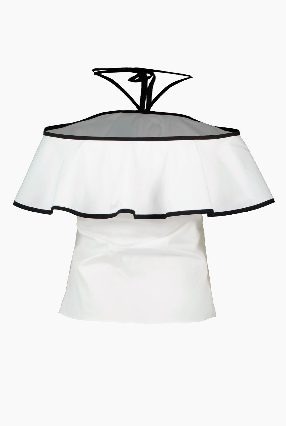 Blusa recta con escote bardot