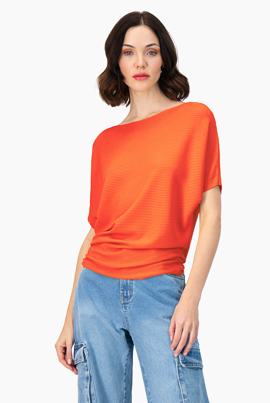 Blusa manga corta color naranja