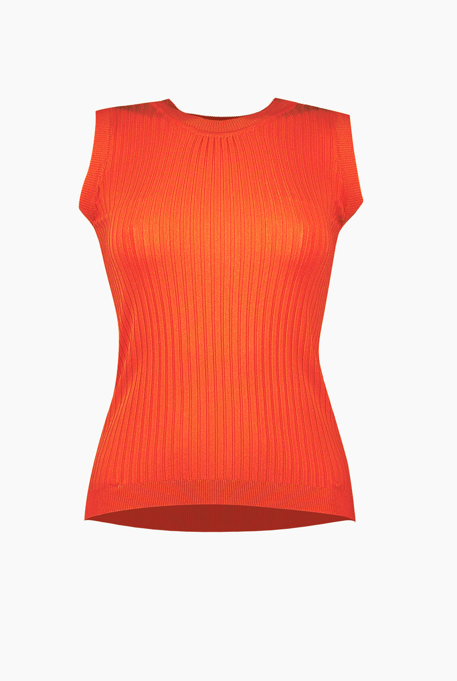 Blusa sin mangas color naranja