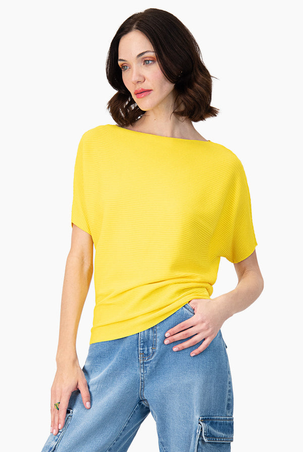 Blusa manga corta color amarillo