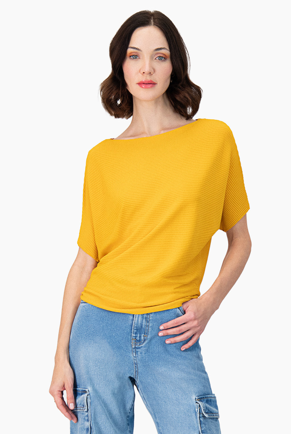 Blusa manga corta color cobre