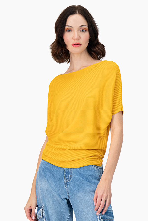 Blusa manga corta color cobre