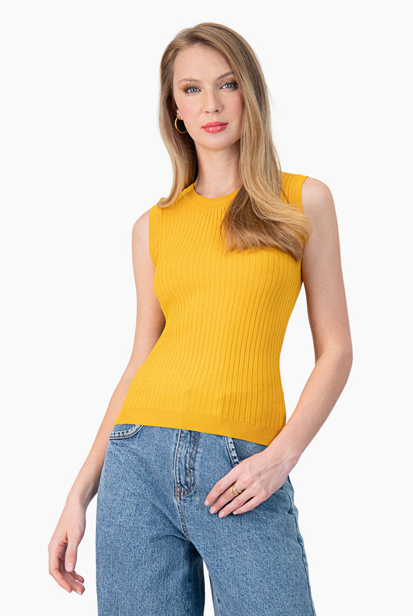 Blusa sin mangas color cobre
