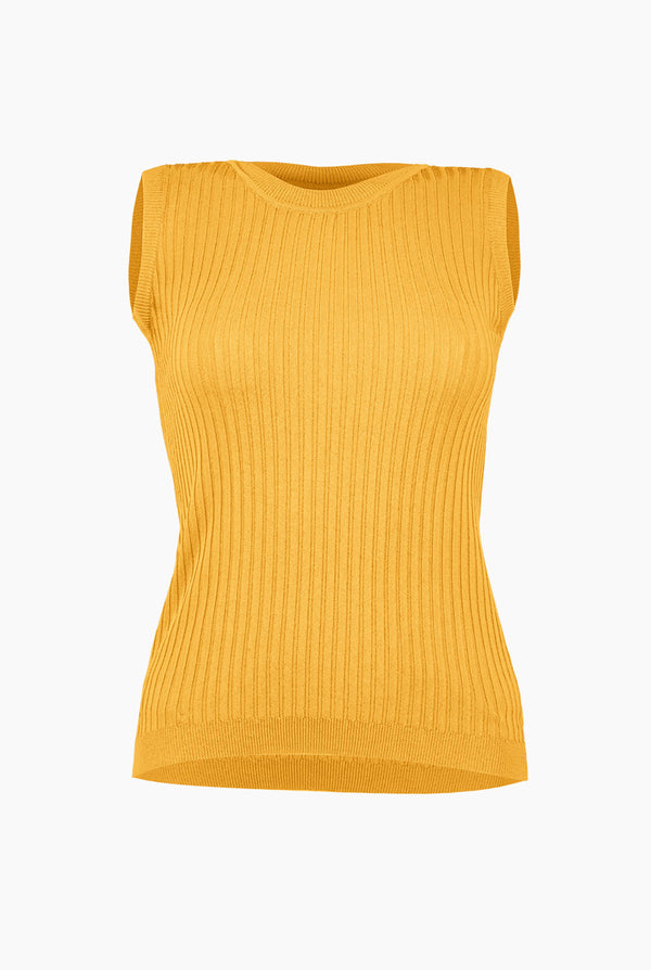 Blusa sin mangas color cobre