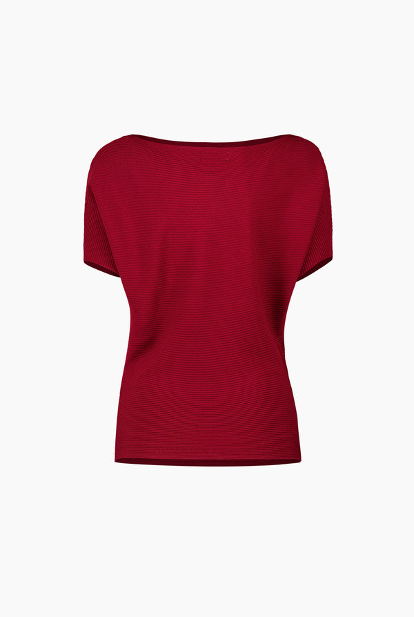 Blusa manga corta color vino