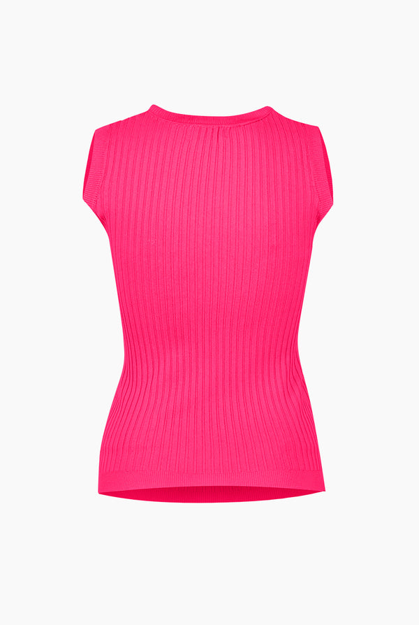Blusa sin mangas color fucsia