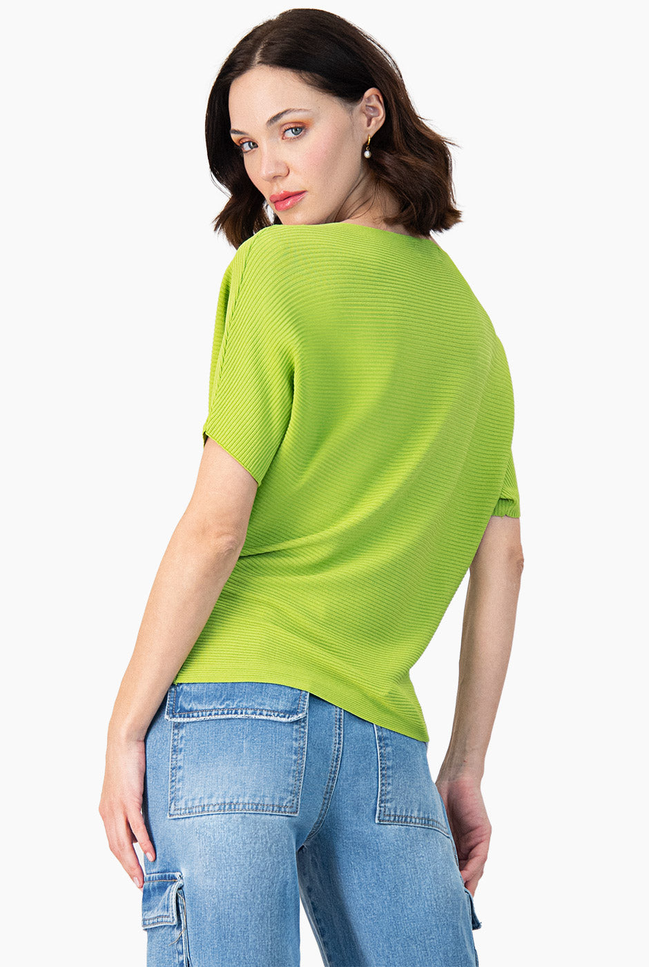 Blusa manga corta color verde claro
