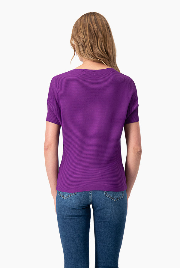 Blusa manga corta color morado
