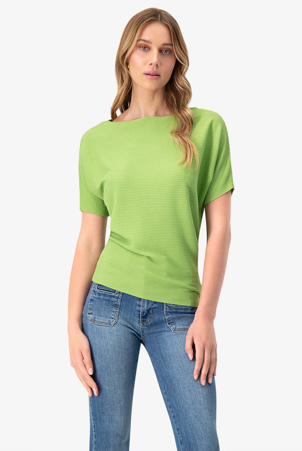 Blusa manga corta color verde botella