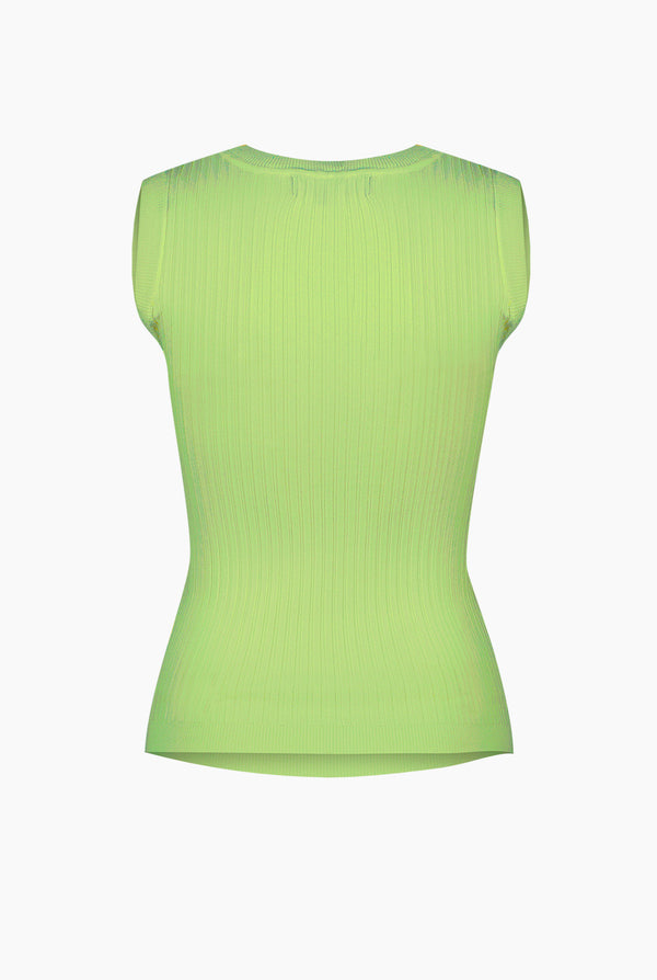 Blusa sin mangas color verde botella