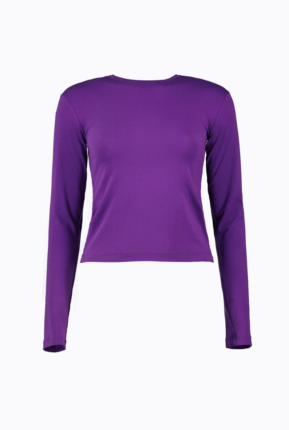 Playera basica de manga larga morado